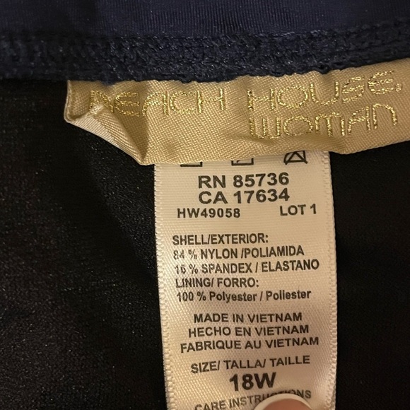 Beach House Swim Plus Size Olivia Princess Seam Skort -Midnight Blue Skirt, 18W - Picture 8 of 9